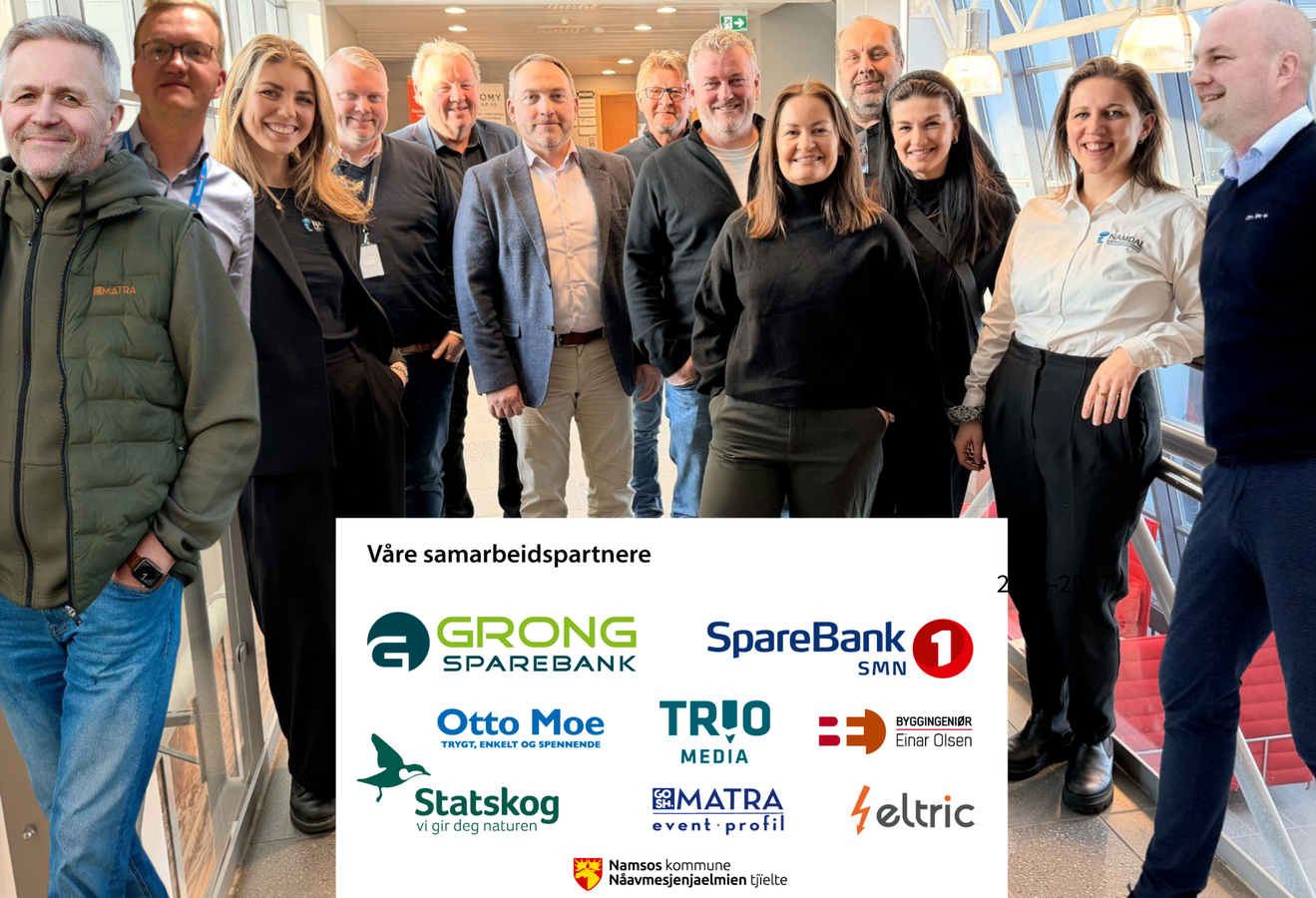 Samarbeidspartnere samlet seg til lunsj 10.02.2026. 